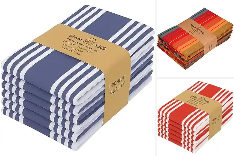 Detailed view of 10 Best 100% Cotton Dish Towels for Quick Drying & Shine