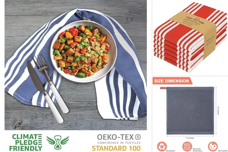 Detailed view of 10 Best 6 Pack Dish Towels for Easy Kitchen Cleanup