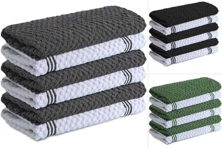 Detailed view of 10 Best Cotton Kitchen Hand Towels for Softness & Absorbency
