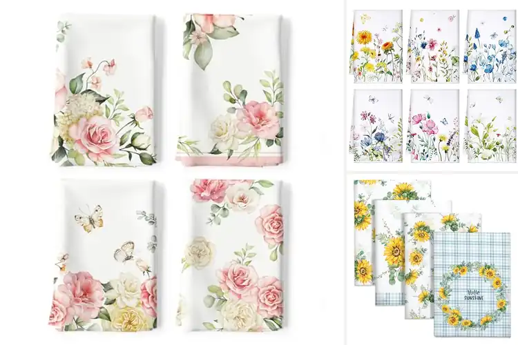 Detailed view of 10 Best Floral Tea Towels to Instantly Refresh Your Kitchen