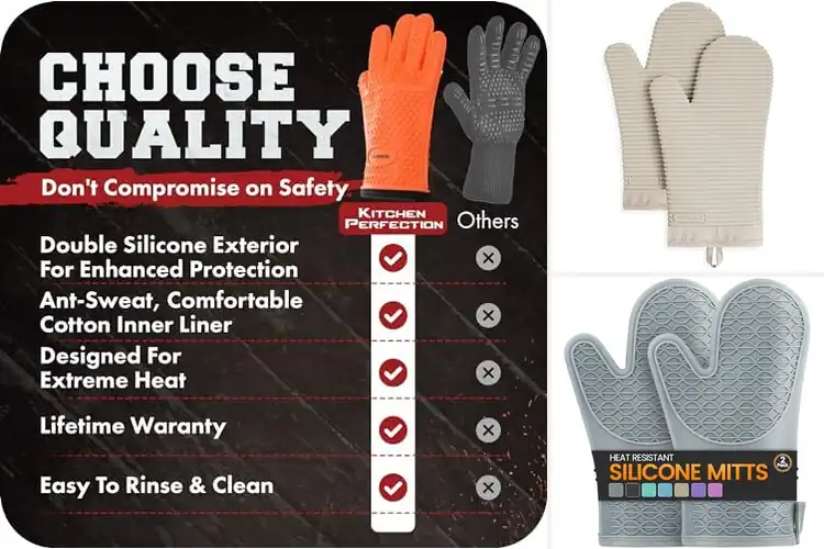 Detailed view of 10 Best Heat Resistant Oven Mitts for Safe Cooking