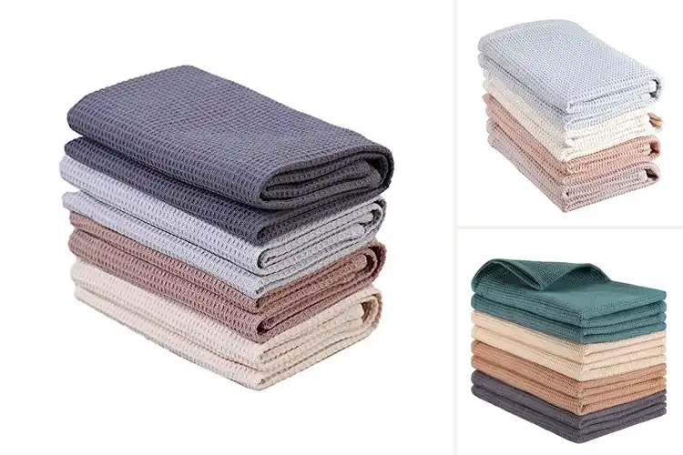 Detailed view of 10 Best Waffle Kitchen Towels for Absorbent Cleaning